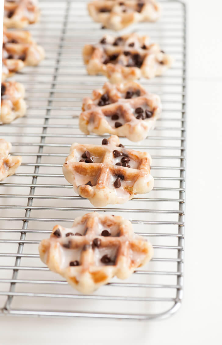 Chocolate Chip Waffle Cookies