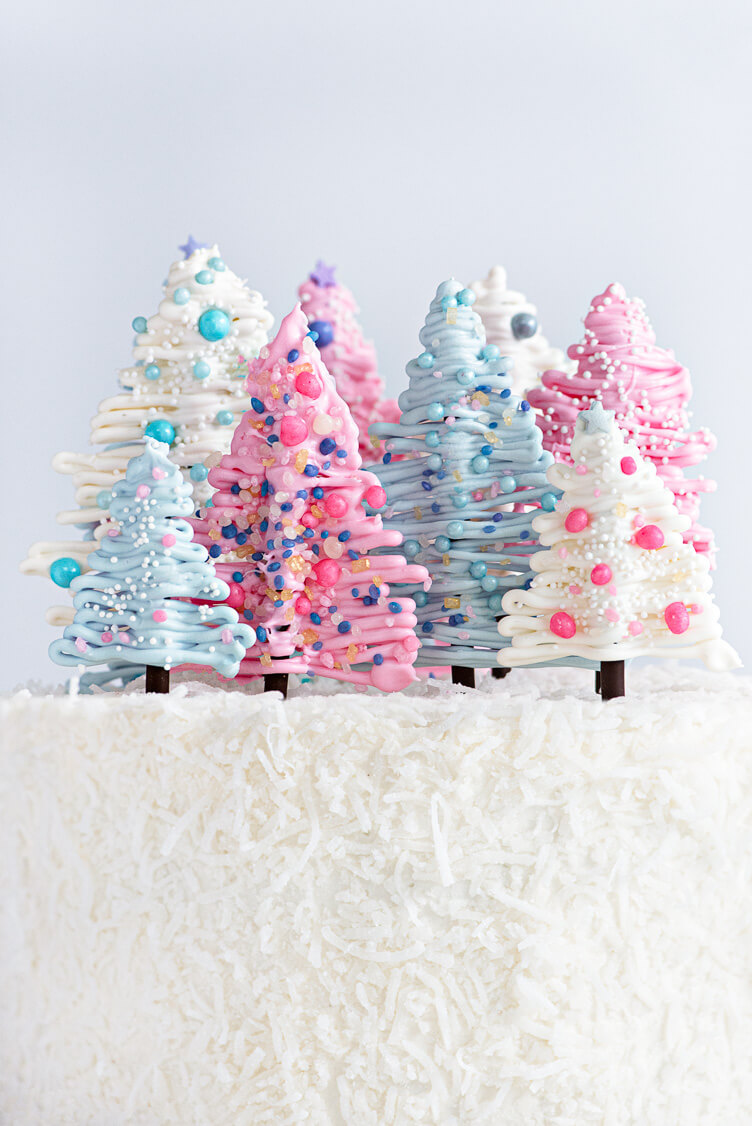 Pastel Winter Wonderland Pocky Trees