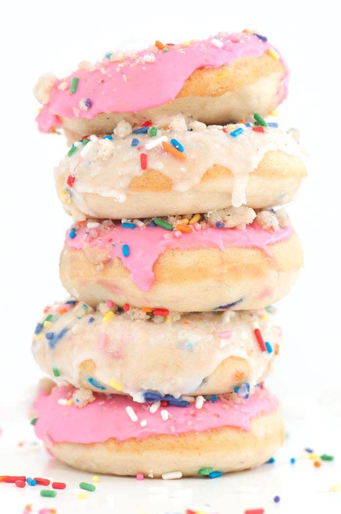 Birthday Cake Doughnuts | Sprinkles For Breakfast
