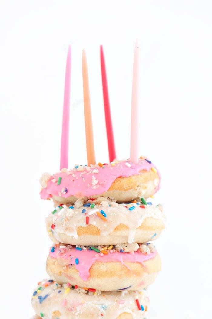 Birthday Cake Doughnuts | Sprinkles For Breakfast
