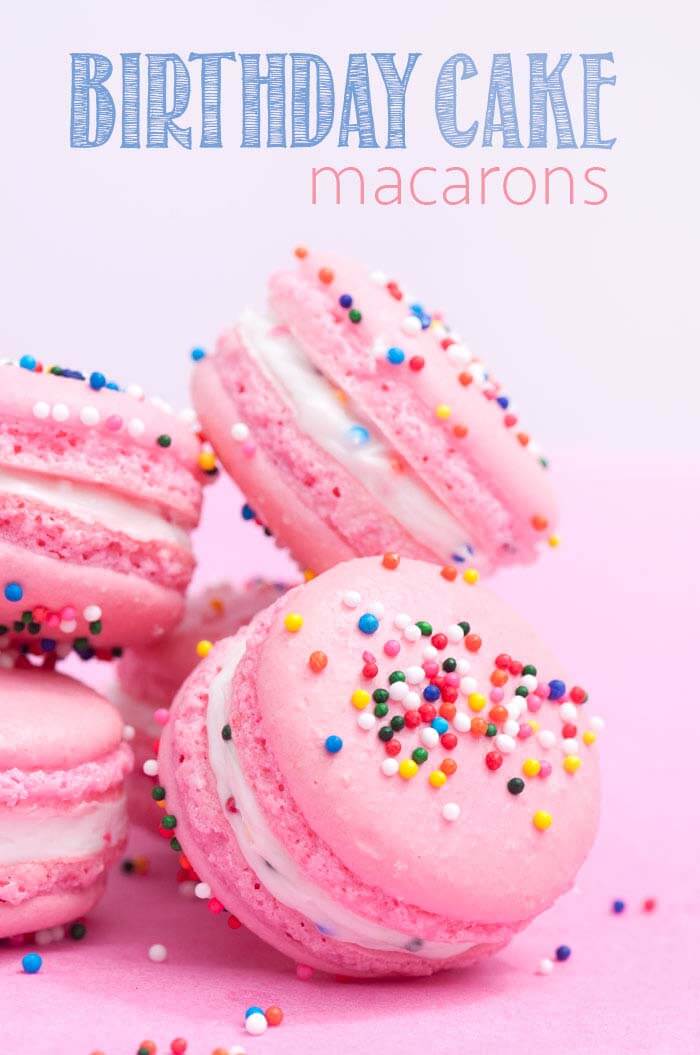 Birthday Cake Macarons with Cake Crumbs Recipe ~ Barley & Sage