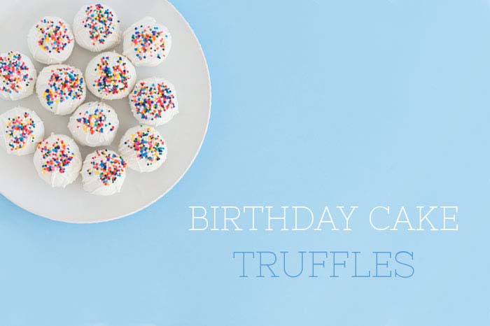 Birthday Cake Truffles with Cream Cheese and Sprinkles