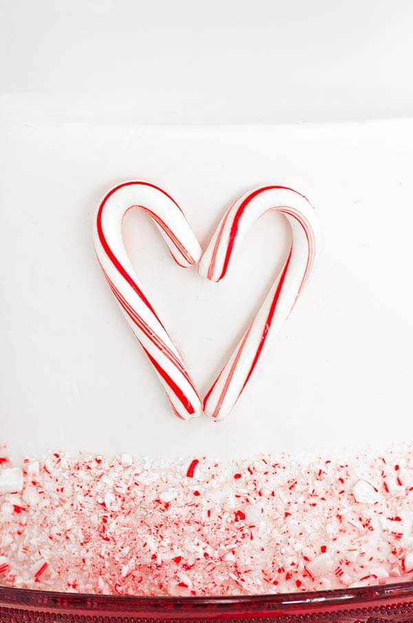 Candy Cane Heart Cake | Sprinkles For Breakfast