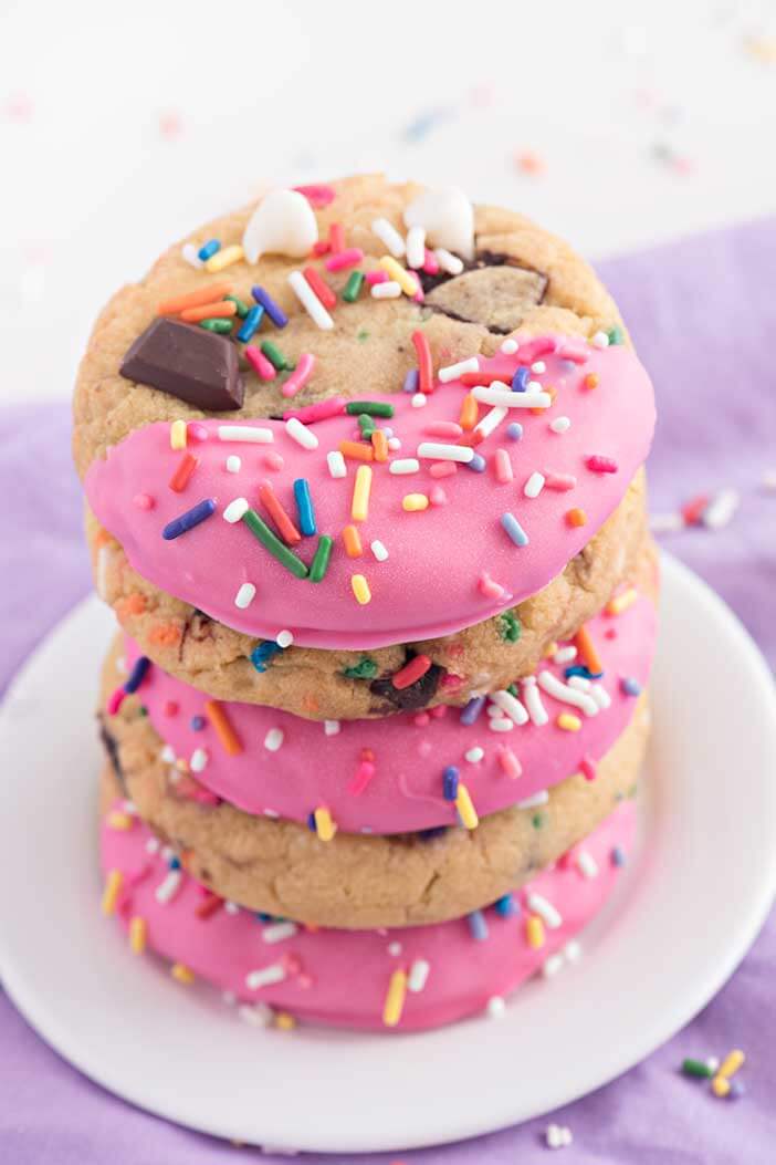 Chocolate Chip Birthday Cookies | Sprinkles For Breakfast