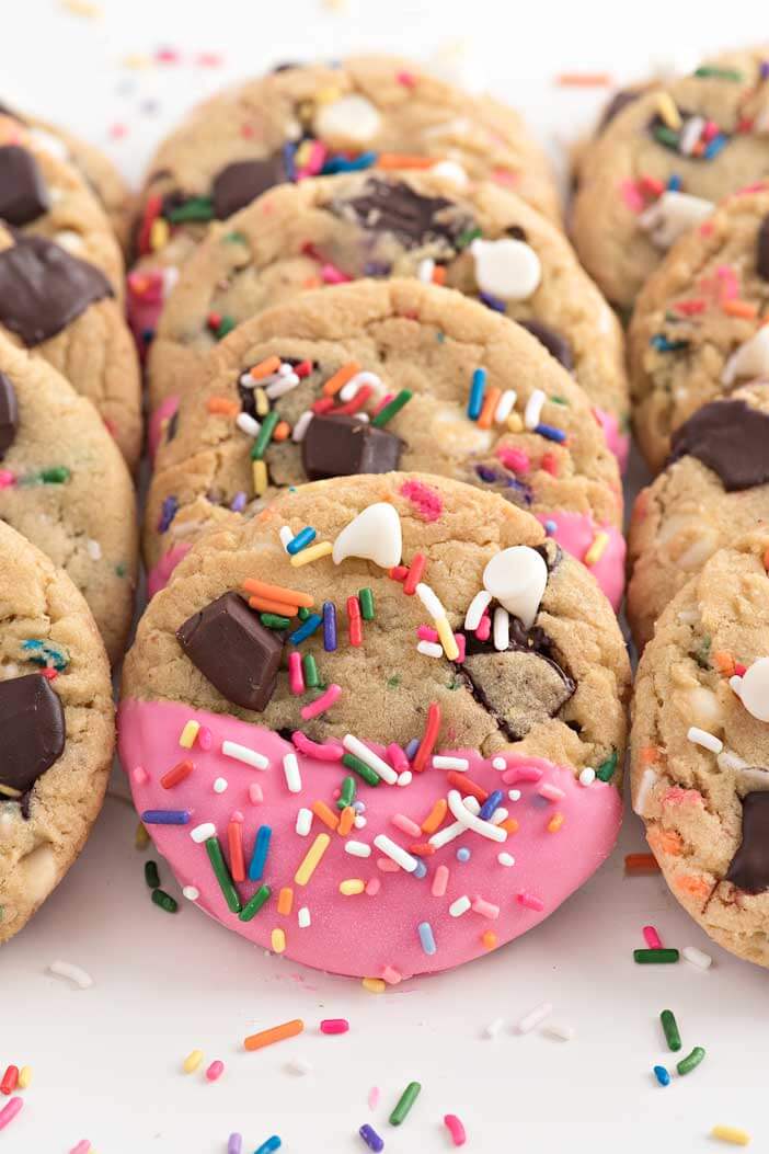 Chocolate Chip Birthday Cookies | Sprinkles For Breakfast