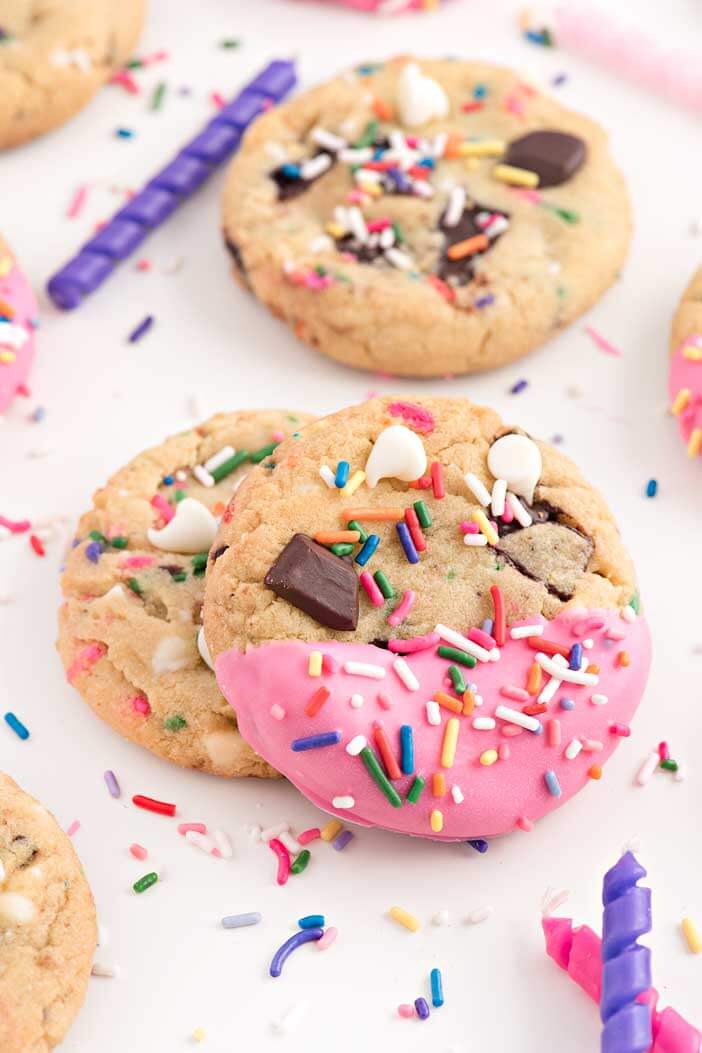Chocolate Chip Birthday Cookies | Sprinkles For Breakfast