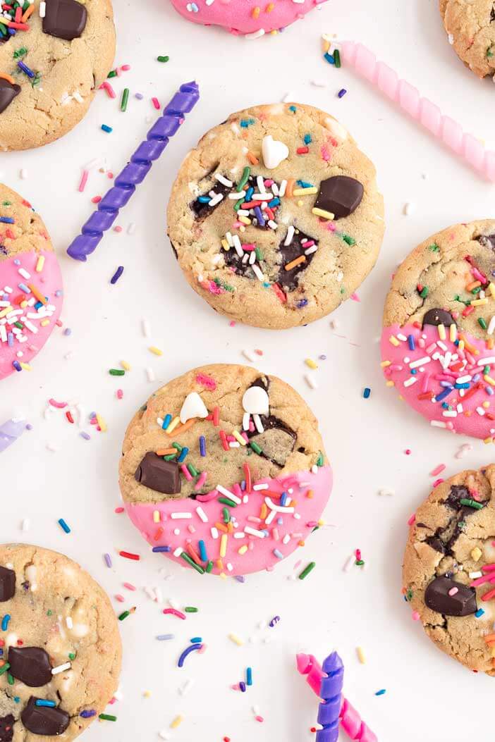 Chocolate Chip Birthday Cookies | Sprinkles For Breakfast