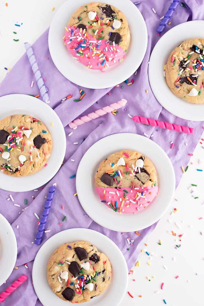 Chocolate Chip Birthday Cookies | Sprinkles For Breakfast