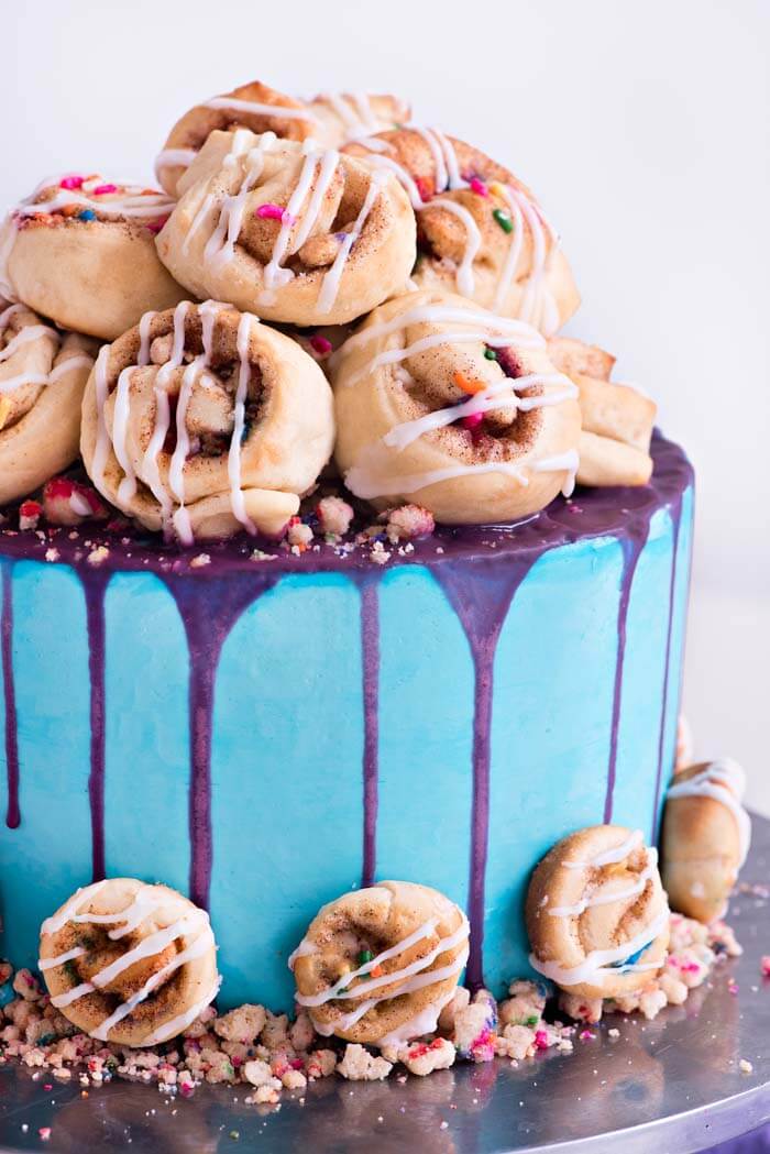 Cinnamon Roll Birthday Cake | Sprinkles For Breakfast