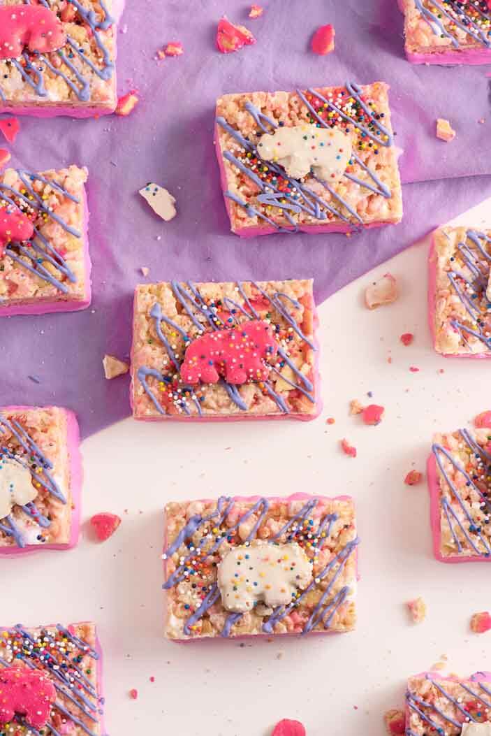 Circus Animal Rice Krispy Treats | Sprinkles For Breakfast