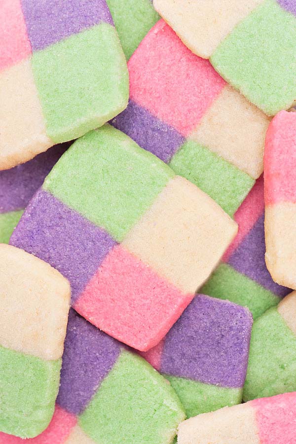 Delicious Checkerboard Cookies with Decoration