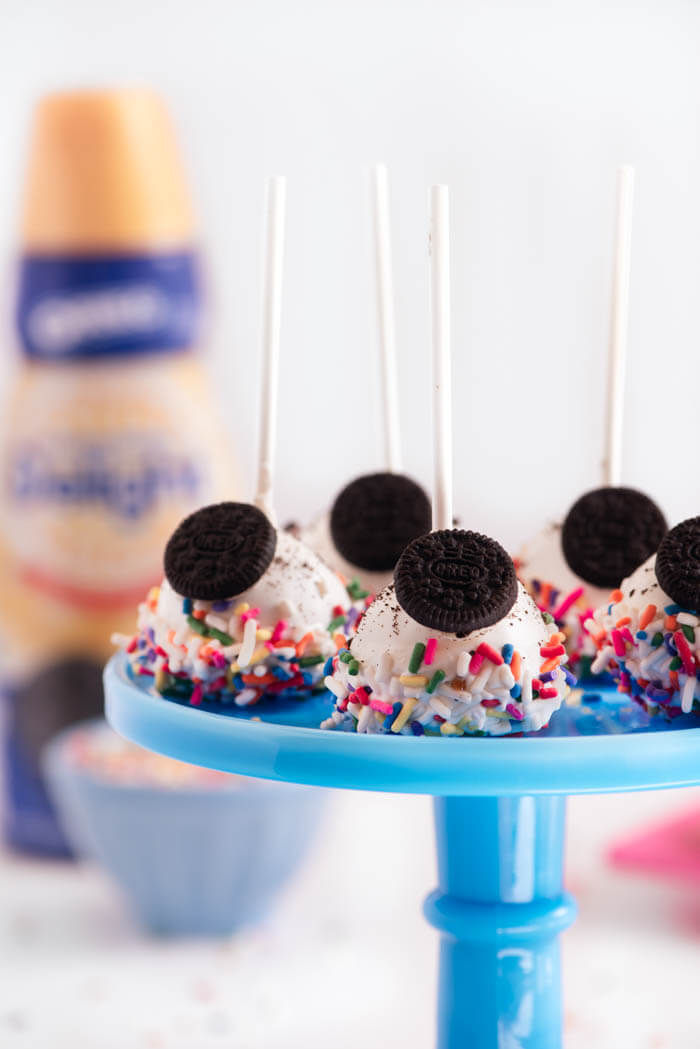 Confetti Oreo Cheesecake Pops | Sprinkles For Breakfast