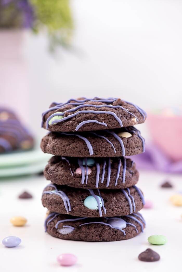 Double Chocolate M&M Cookies | Sprinkles For Breakfast