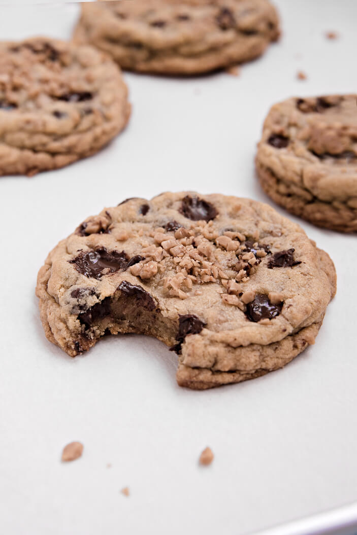 Giant Chocolate Chip Toffee Cookies | Sprinkles For Breakfast