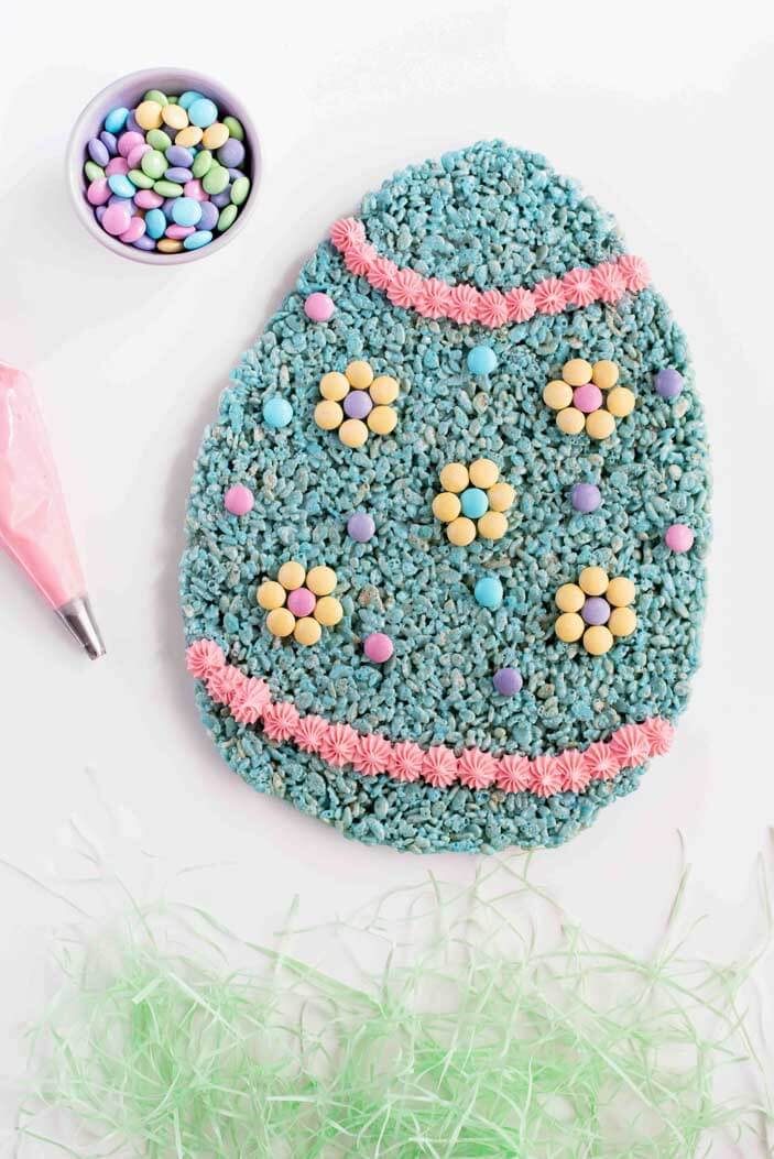 Giant Easter Egg Rice Krispy Treats | Sprinkles For Breakfast
