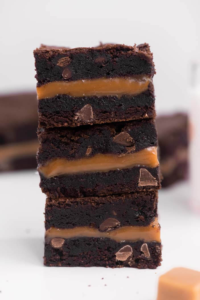 Gooey Caramel Brownies | Sprinkles For Breakfast