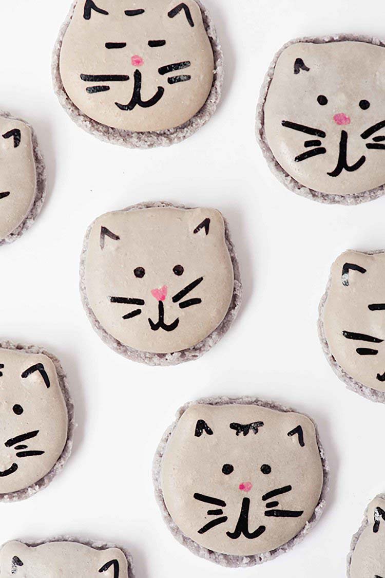 Full Kitten Macaron Recipe with Decoration Instructions