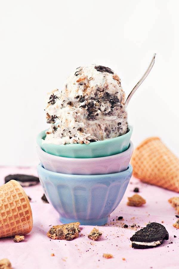 Ice Cream with Cookies Inside - Full Homemade Recipe