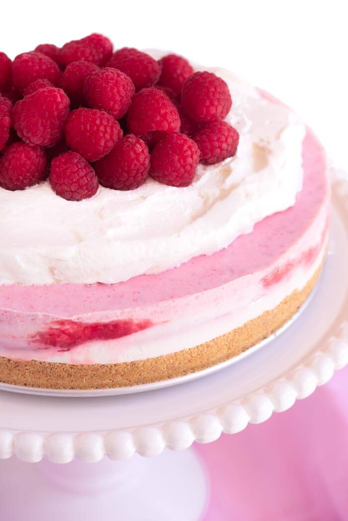 No Bake Raspberry Vanilla Cheesecake | Sprinkles For Breakfast