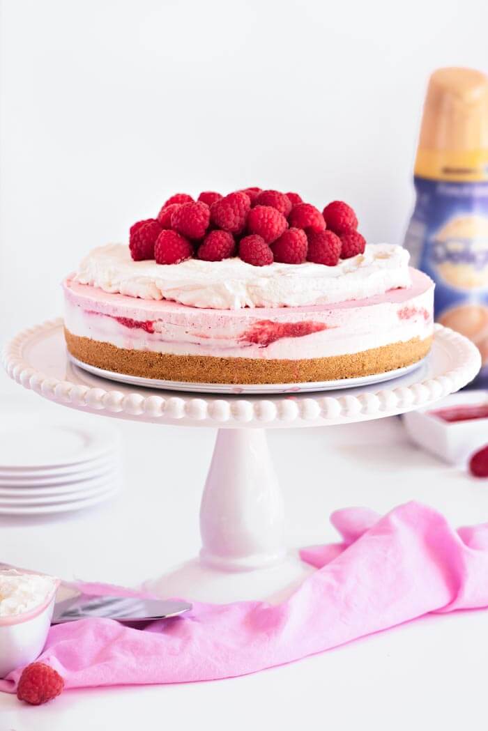 No Bake Raspberry Vanilla Cheesecake | Sprinkles For Breakfast