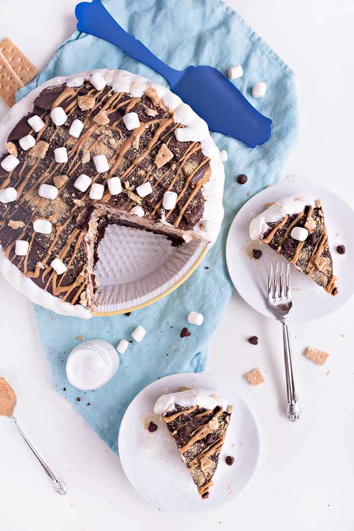 Peanut Butter S’Mores Ice Cream Pie | Sprinkles For Breakfast