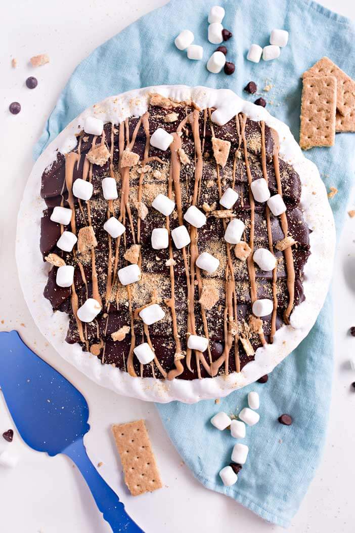 Peanut Butter S’Mores Ice Cream Pie | Sprinkles For Breakfast