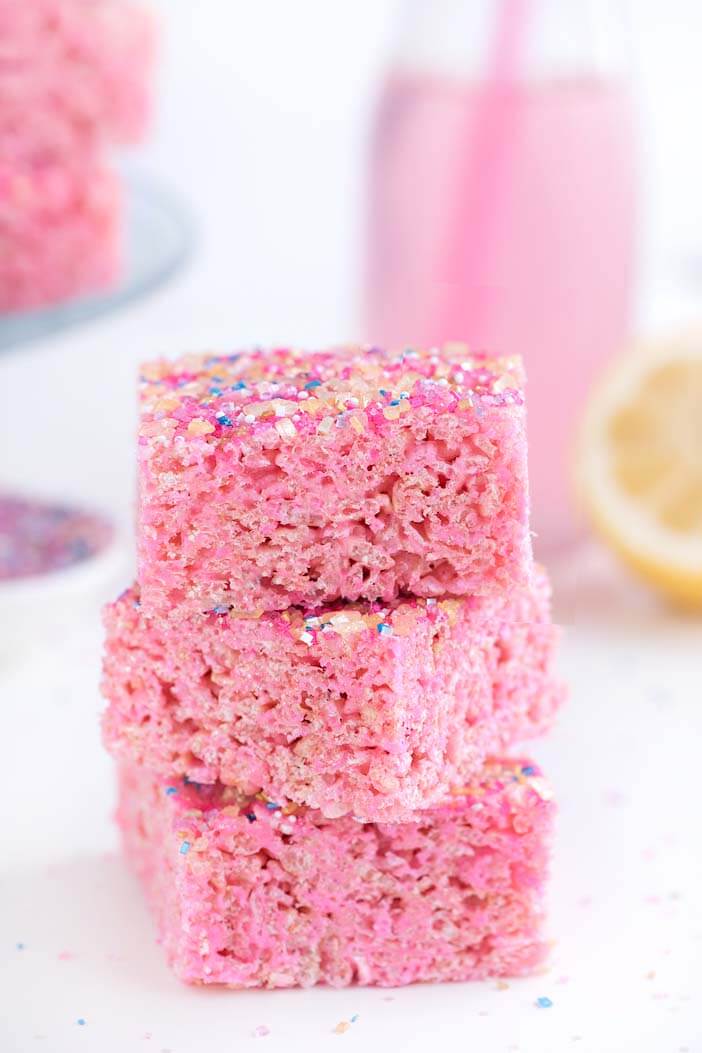 Pink Lemonade Rice Krispy Treats