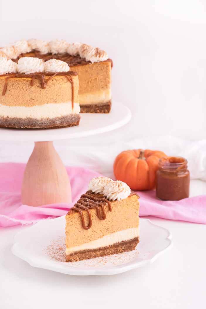 Pumpkin Caramel Cheesecake | Sprinkles For Breakfast