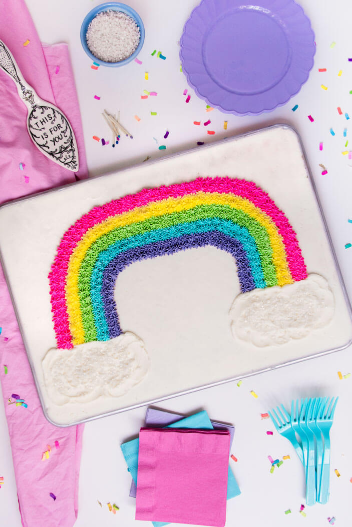 Rainbow Sheet Cake | Sprinkles For Breakfast