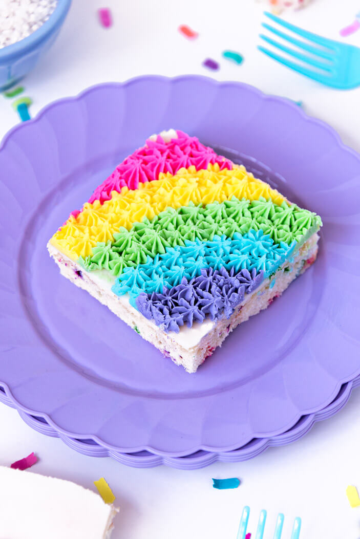 Rainbow Sheet Cake | Sprinkles For Breakfast