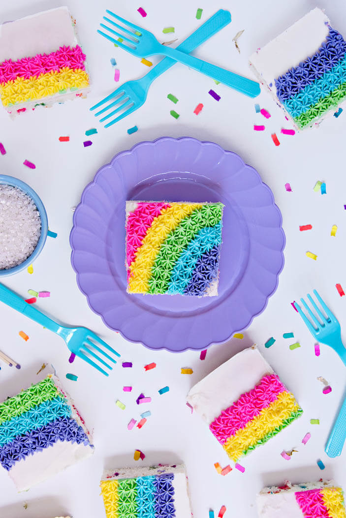 Rainbow Sheet Cake | Sprinkles For Breakfast