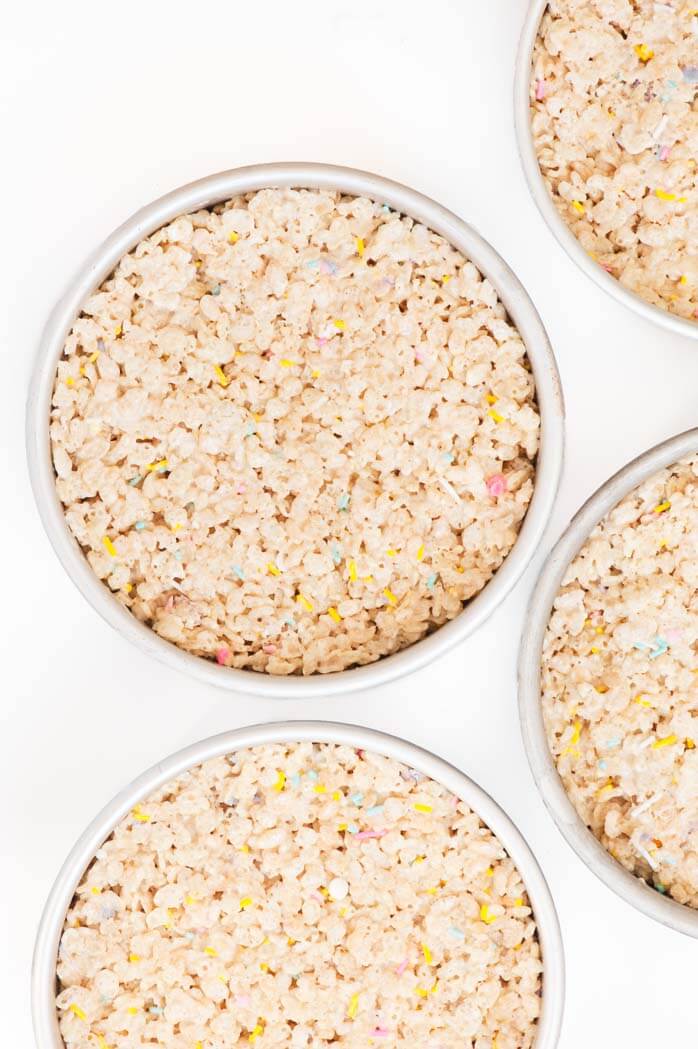 Spring Rice Krispy Treat Cake | Sprinkles For Breakfast