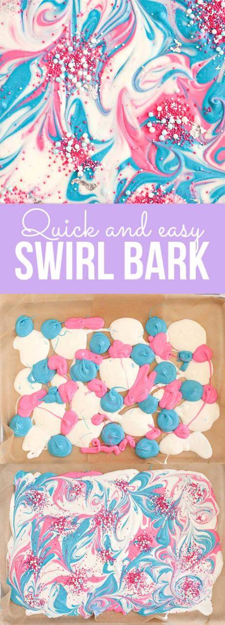 Sprinkle and Swirl Bark | Sprinkles For Breakfast