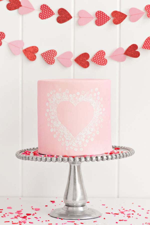 Stamped Heart Cake | Sprinkles For Breakfast