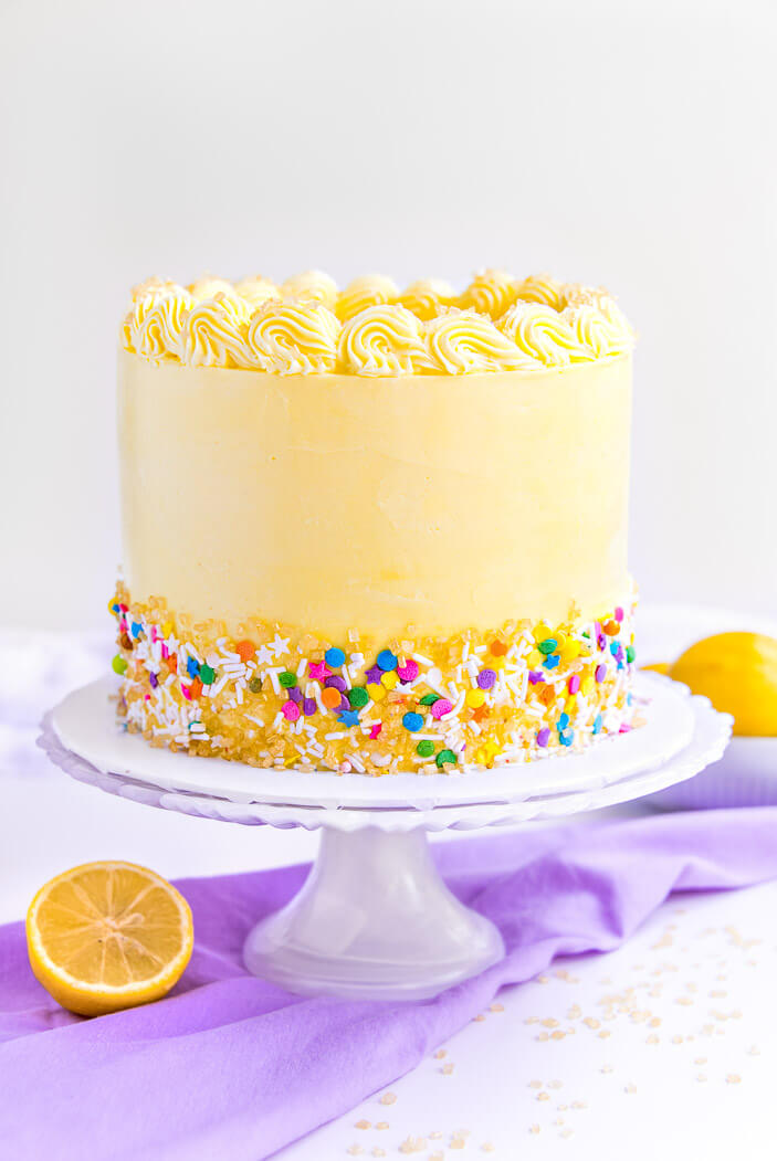 Vanilla Layer Cake With Lemon Curd | Sprinkles For Breakfast