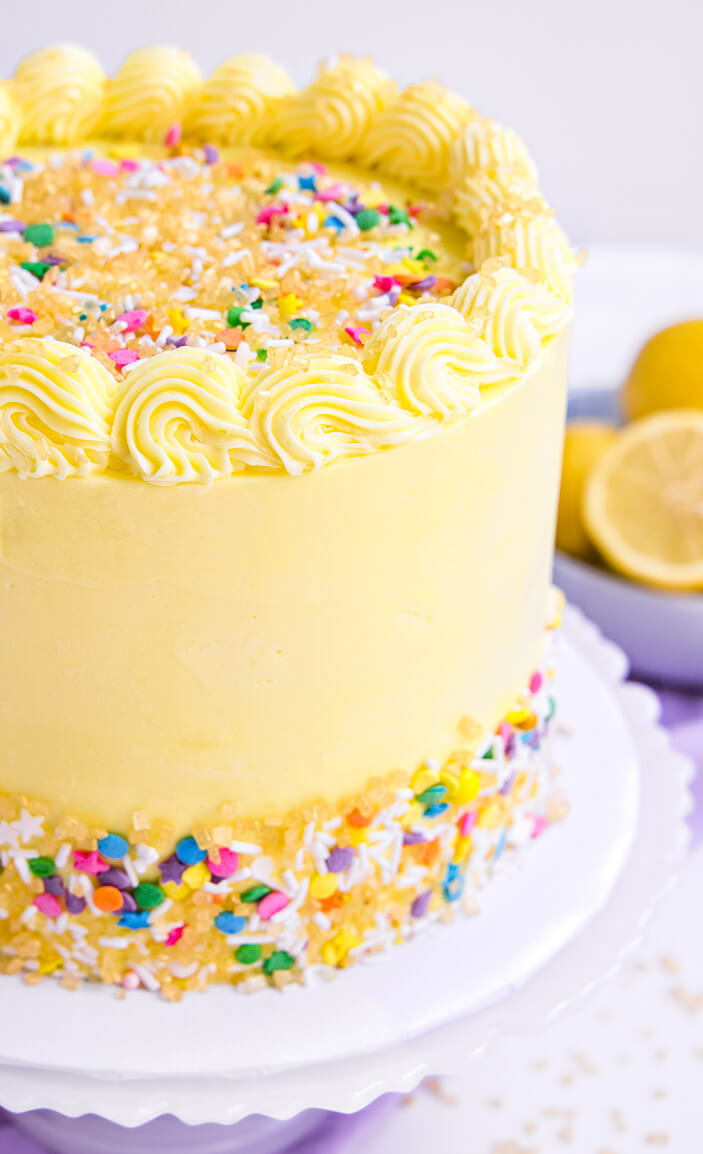 Vanilla Layer Cake With Lemon Curd | Sprinkles For Breakfast